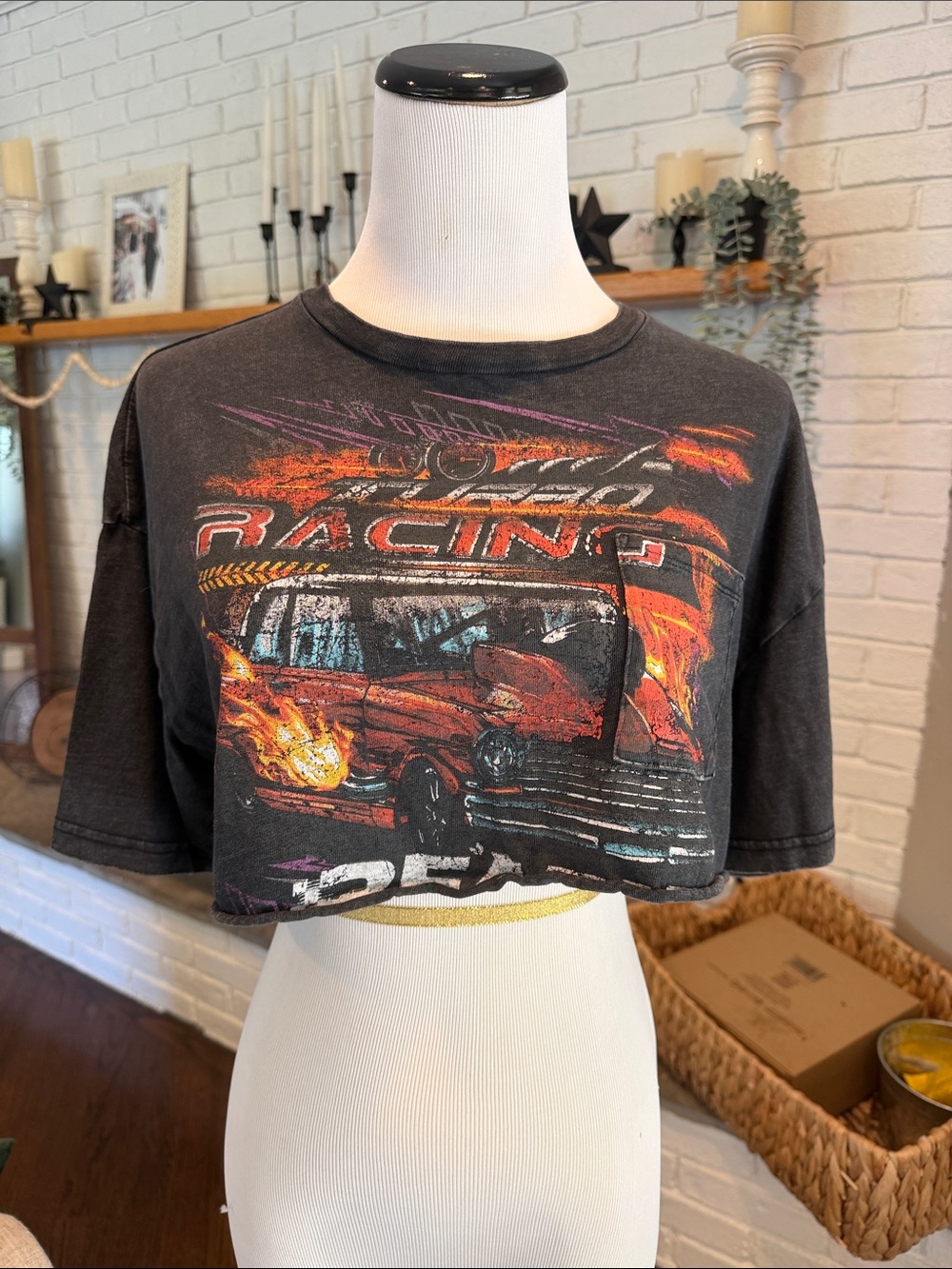 Garage Turbo Racing Crop T-Shirt | Size S